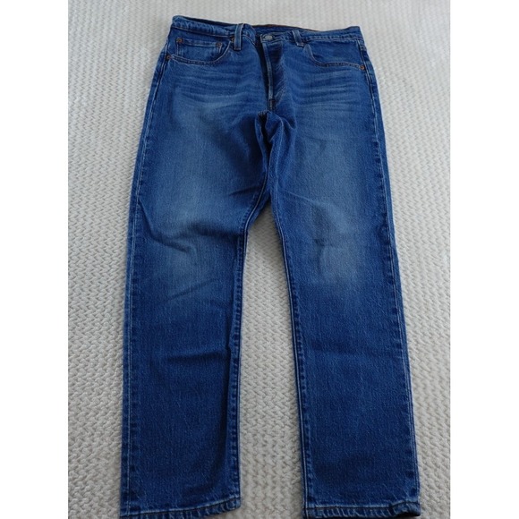 Levi's Other - Levi's 501 Skinny Jeans FITS 27x27 Button Fly Medium Wash Denim Red Tab